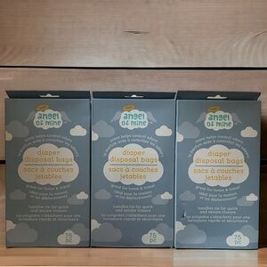Angel Of Mine Diaper Disposal Bags Controls Odors Handle Tie